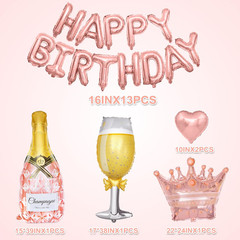 Rose Gold Birthday Party Decorations for Women Girls, Rose Gold Pink Confetti Fo