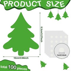 Christmas Tree Cutouts Classroom Bulletin Board Decoration Paper Green 100 PCS