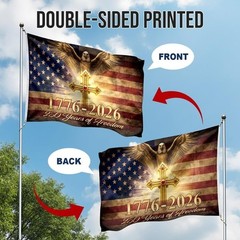 Timeless American Eagle Flag 3×5 Ft – Perfect for Indoor & Outdoor 4th of July