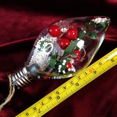 Christmas Tree Bauble LED Light Up Decoration Christmas Pendant Plastic Hanging