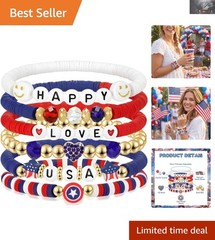 Express Your American Pride with Comfortable Red, White & Blue Beaded Bracelets