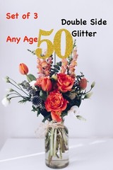 50th Birthday Decoration Centerpiece Party Favors (SET OF 3) 20 Colors Available
