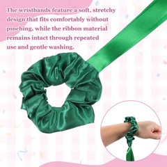 Rainbow Dance Ribbons, Wrist Streamers 20″ & 12 Pcs & Green