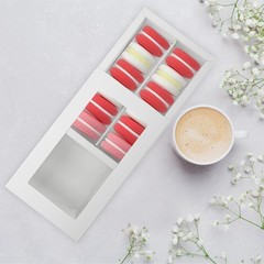 Dicunoy 30 Pack Macaron Boxes for 12, Gift Box, White Bakery