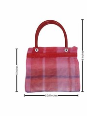 Mini Mesh Party Favor Bags 5 or 10 Pack Colorful Plaid 8×5.25 Inches