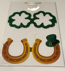 Year Cheer St. Patrick’s Day Party Glasses Irish Photo Props Shamrock Green NEW