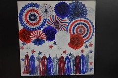 Cmaone Patriotic Party Decorations Set 4th of July American Flag Theme Supplies