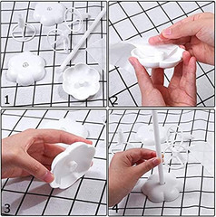 Balloon Stand Kit, 15 Pack Balloon Stick Holder with Base for Table Top Centerpi