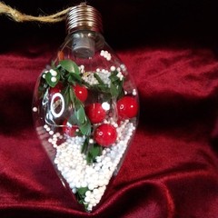 Christmas Tree Bauble LED Light Up Decoration Christmas Pendant Plastic Hanging