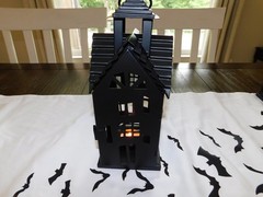 Pottery Barn Haunted House Lantern Halloween Lantern NEW