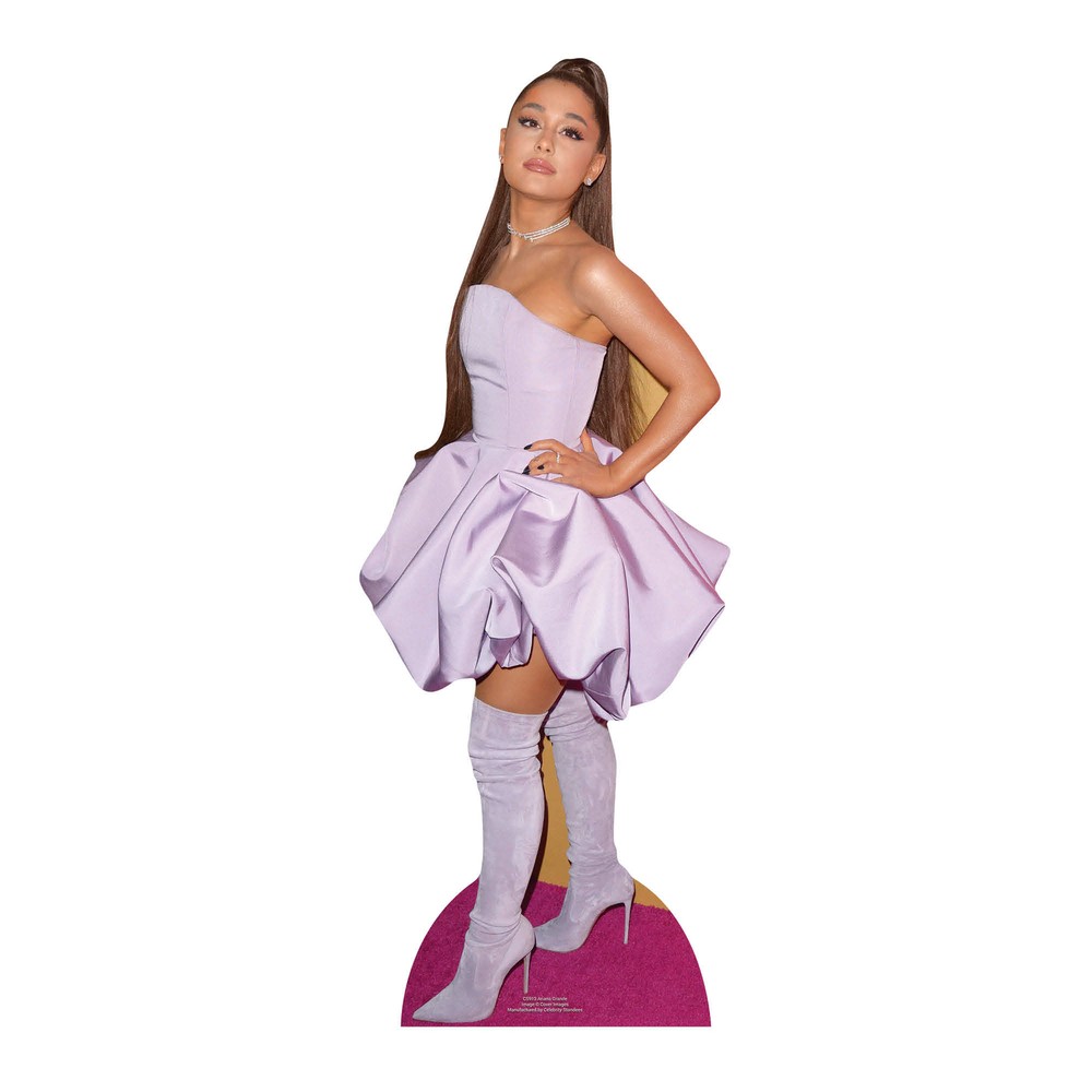 Ariana Grande Mini Cardboard Cutout Celebrity Singer Purple Dress Standee
