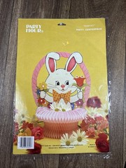 Vintage Party Hour Harvey Bunny Rabbit Easter Party Centerpiece 3D Honeycomb