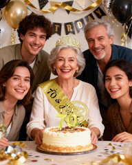 70Th Birthday Decorations for Women, Gold 70Th Birthday Sash and Tiara, Cake