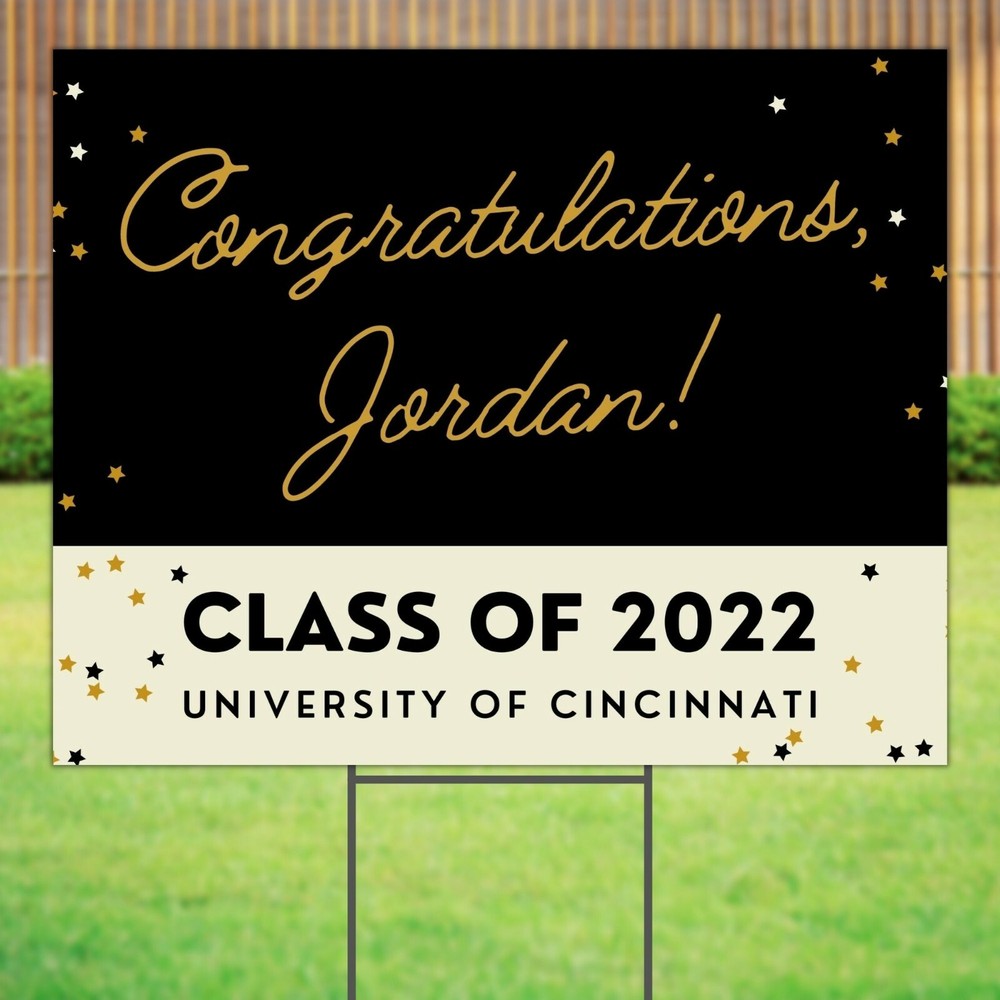 Class of 2022 Graduation Yard Sign, Personalized Outdoor High School College