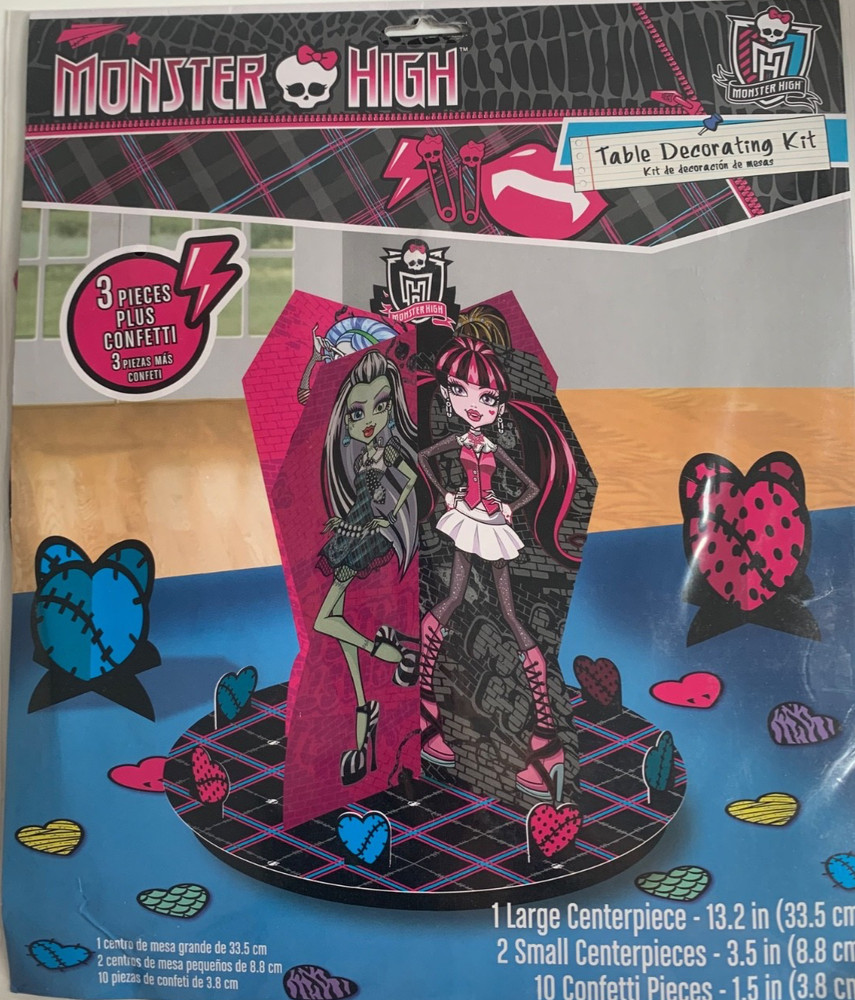 MONSTER HIGH Birthday Table Decorating kit centerpiece NEW