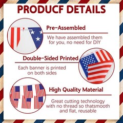 250th Anniversary Decorations 250 Anniversary USA Flags Including 12 Small Am…
