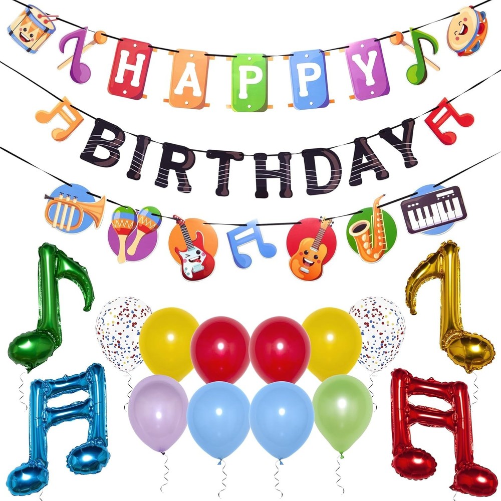 Music Birthday Banner, Music Party Decoration, Music Party Decor | Music Birt…
