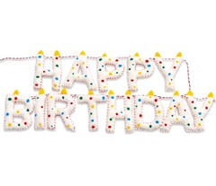 Happy Birthday Banner – Handmade Wool Felt Garland, Reusable Rainbow Decor