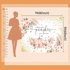 Mocsicka Pumpkin Baby Shower Backdrop Autumn Fall Little Pumpkin Baby Shower …