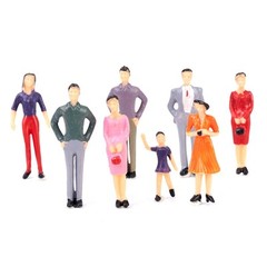 50Pcs Scale Plastic Models 1:32 People Sitting Standing Figures Plastic 1 Gauge