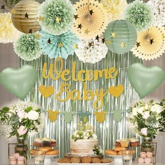 Sage Green Baby Shower Decorations – Gender Neutral