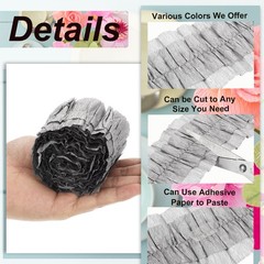 2Pcs Crepe Paper Streamers, 9.84ft Streamer Decoration Paper Silver