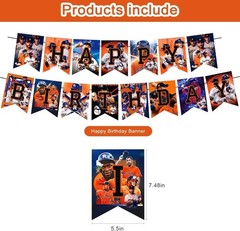 Astros Baseball Party Supplies: Banner, Cake Toppers, Balloons for Baseball Team
