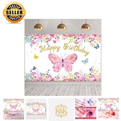 Festive Pink Butterfly Banner 6x4ft – Perfect for Girls’ Birthday Parties