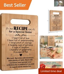 Functional Bamboo Cutting Board for Sisters – Celebrate Friendship and Love