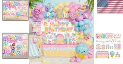 Ice Cream Birthday Party Decorations Set