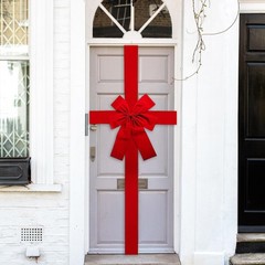 Door Hanging Bow Large Christmas Tree Bow for Home Gift Wrapping Shop Window