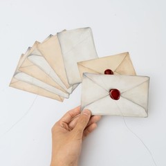 Cheerland Vintage Letter Garland Envelope Card Hanging 98.43 inches,