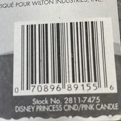 Wilton Disney Cinderella Birthday Party Supplies Cake Decorations Candle 1 Piece