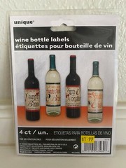 UNIQUE Wine Bottle Labels Halloween Party Decoration Stickers 5.5″X4.5″