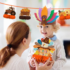 9PCS Premium Fall & Thanksgiving Party Decorations Set-Autumn Honeycomb Centerpc