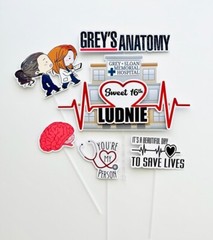 Personalized Greys Anatomy Cake Topper