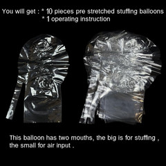 Large Clear Balloons for Stuffing, 10Pack Big Extra Wide Mouth Bubble Bobo Ballo