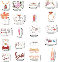 Wedding Photo Booth Props, Bachelorette Party Decorations, Engagement Party Deco