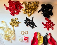 Balloon Garland Red, Black, Gold