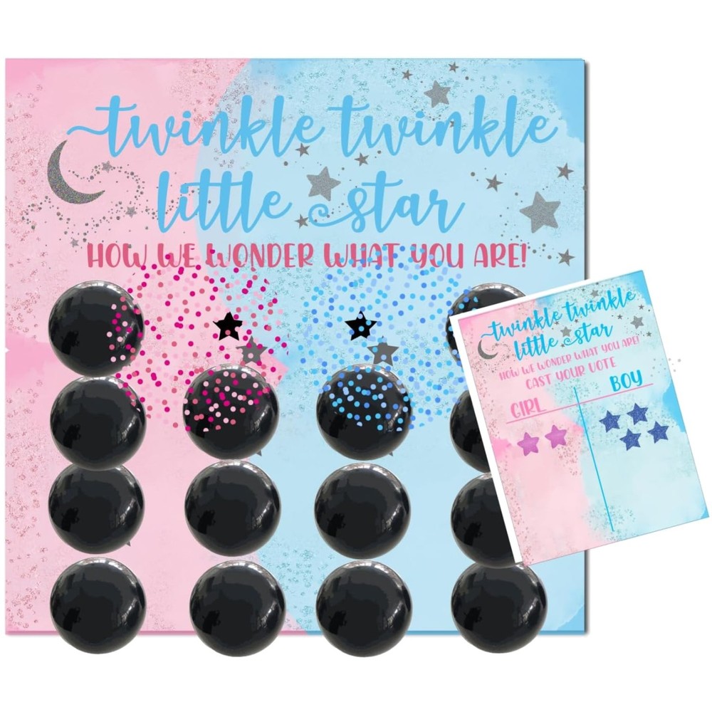 Baby Gender Reveal Voting Game – Confetti Balloons & Dart