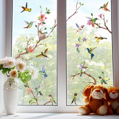 Yovkky Spring Summer Hummingbirds Tree Branches Window Clings 9 Hummingbird