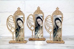 6pc Our Lady Guadalupe Color Prayer Wood Centerpiece Baptism Communion Favor