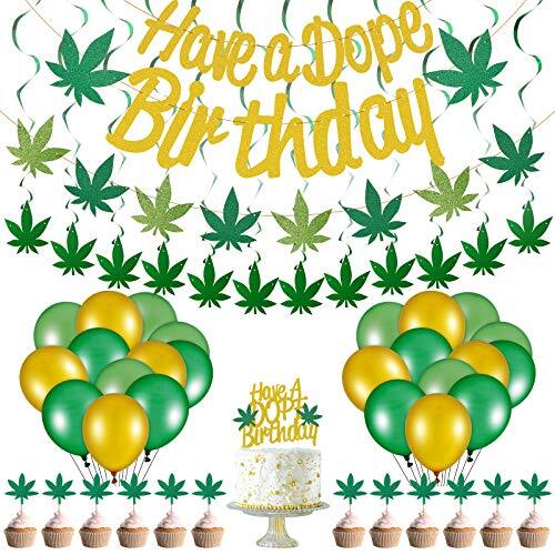 Weed Party Decorations for Adults,420 Decorations,Weed Decorations Set Includes