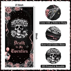 TSVATE Death to My 20s Decorations, 30th Birthday Decorations for Rosegold