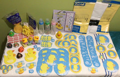 Over 376 Piece Rubber Ducky Baby Shower Kit – Games, Menu, Photos & Phone Assist