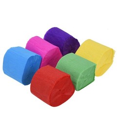Wood Pulp Crepe Paper Streamer Rolls for Hanging and Decorating Birthday Parties