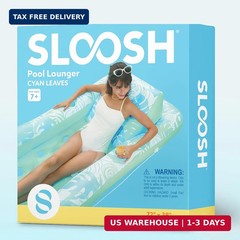 SLOOSH Inflatable Pool Floats with Cooling Water Hole,72″ x 38″ Daybed Pool Loun