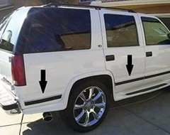 Replacement Chrome Side Body Trim Molding for 1988-1998 Chevy GMC Tahoe Suburban