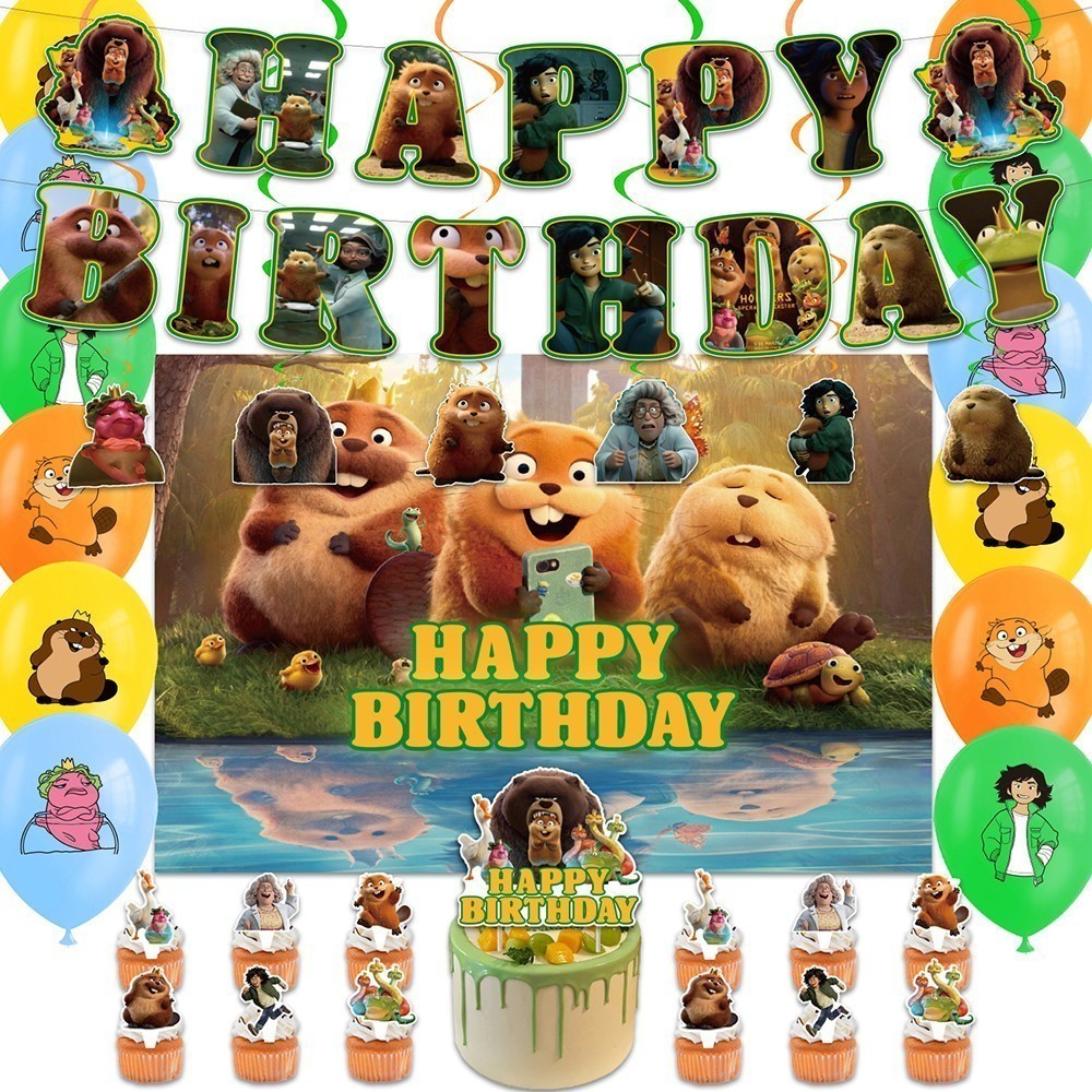 Hoppers Birthday Party Decoration Cake Topper Balloon Banner Background Supplies