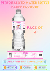 Personalised Mermaid Water Bottle Labels Birthday Party Decorations UK